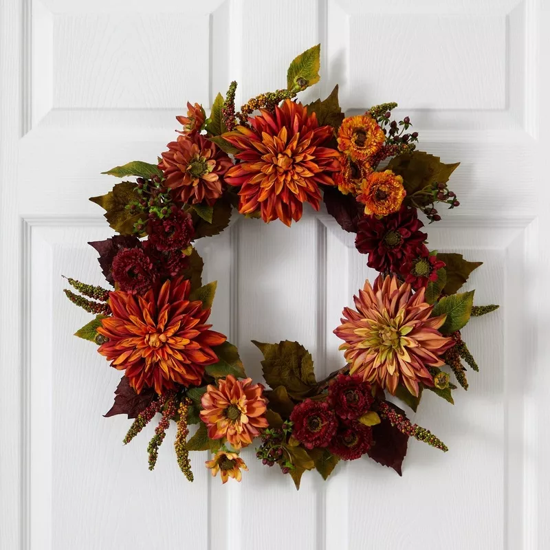 22-dahlia-mum-wreath-autumn-beauty 22 Dahlia & Mum Wreath – Autumn Beauty