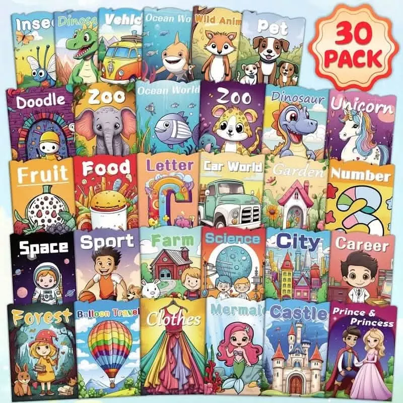 30-pack-children-s-mini-coloring-book-set 30-Pack: Children’s Mini Coloring Book Set