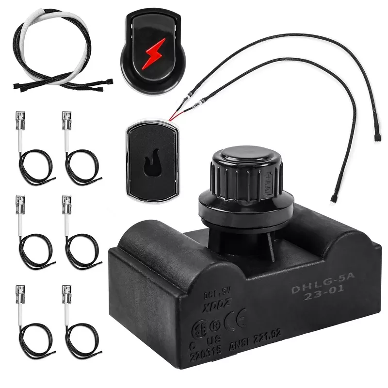 5-outlet-ignition-kit-brinkmann-4-burner-with-side-burner-or-5-burner-grills-swi 5 Outlet Ignition Kit for Brinkmann 4 Burner with Side Burner or 5 Burner Grills, Switch Spark Generator Push Button Kit, Gas Grill Parts