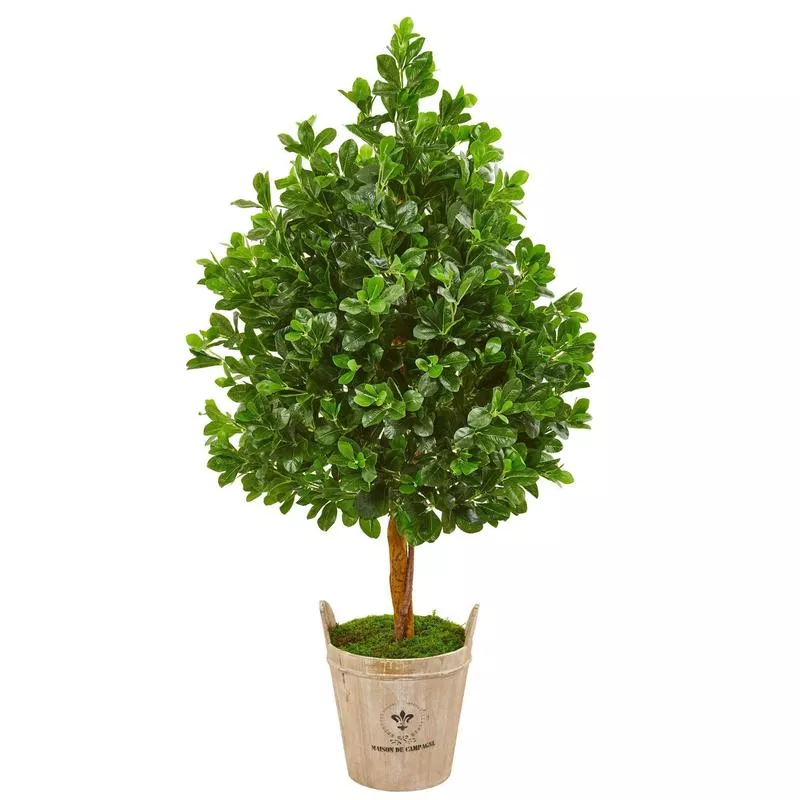 57 Evergreen Artificial Tree in Farmhouse Planter