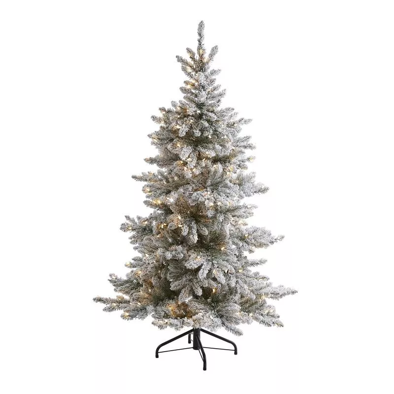 7-flocked-west-virginia-spruce-artificial-christmas-tree-with-400-clear-lights-1 7 Flocked West Virginia Spruce Artificial Christmas Tree with 400 Clear Lights and 1468 Bendable Branches