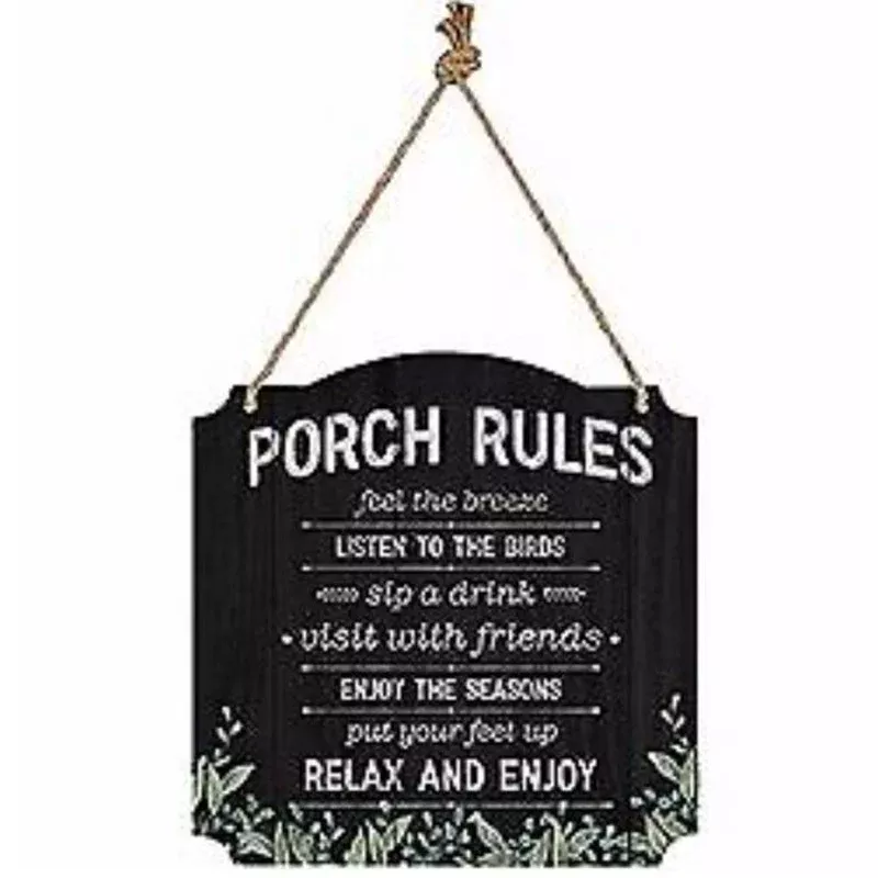 Carson Porch Rules Metal Sign