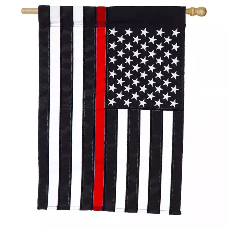 Evergreen Thin Red Line House Flag