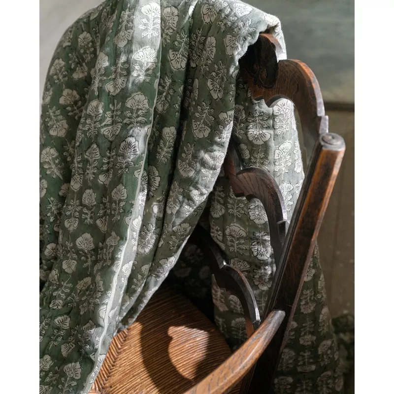 flora-block-print-quilt-dusty-green Flora Block Print Quilt – Dusty Green
