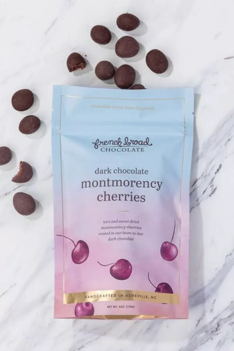 french-broad-chocolate-dark-chocolate-covered-montmorency-cherries-6-oz French Broad Chocolate Dark Chocolate Covered Montmorency Cherries 6 oz