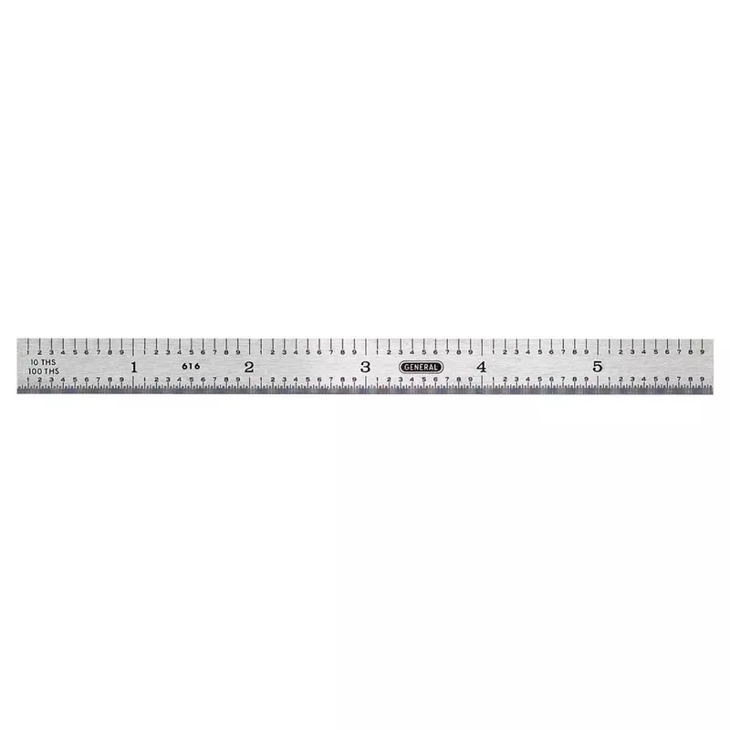 general-tools-6-in-flexible-steel-industrial-precision-straight-edge-ruler General Tools 6 In. Flexible Steel Industrial Precision Straight Edge Ruler