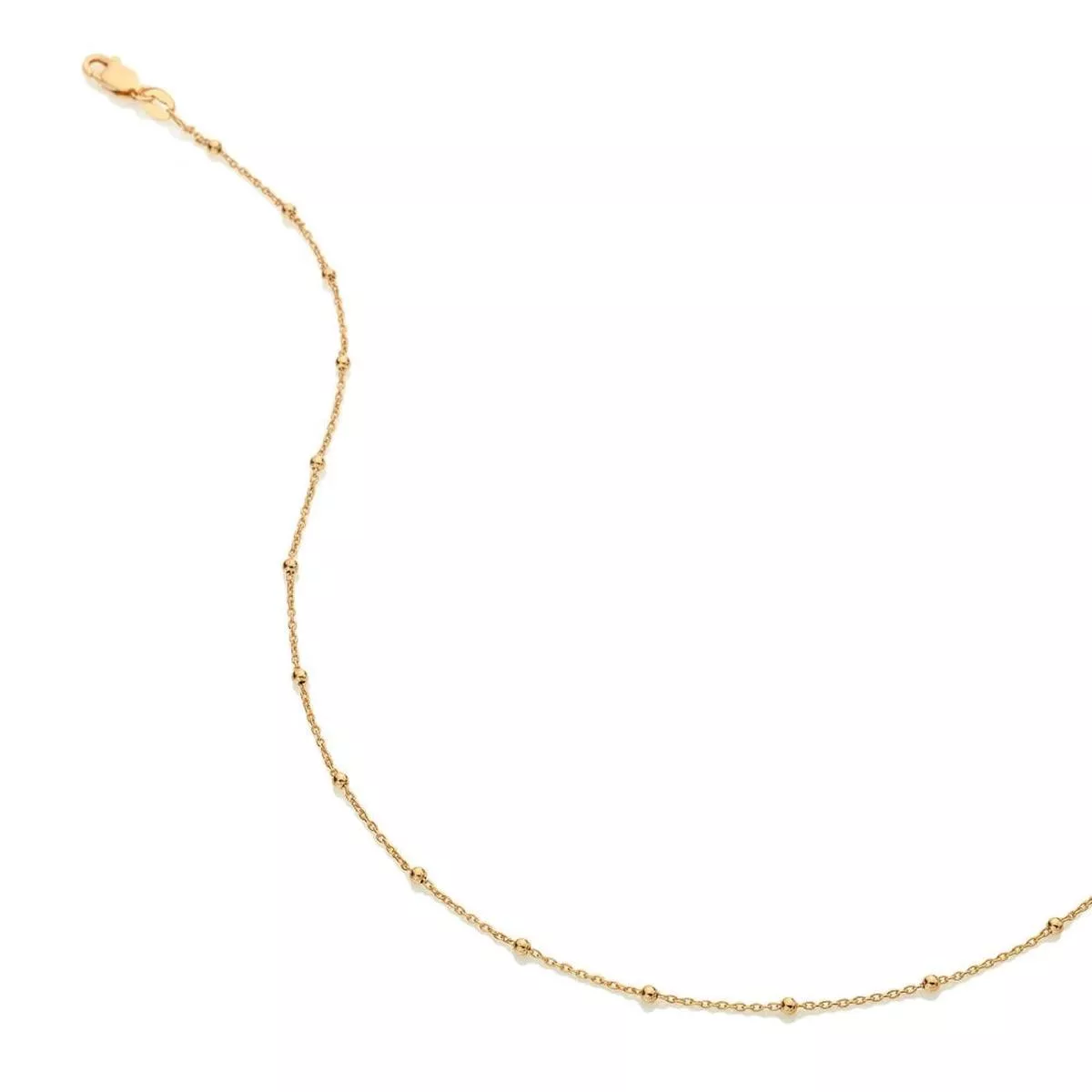 Hot Diamonds 45cm Embrace Beaded Cable Chain – Gold