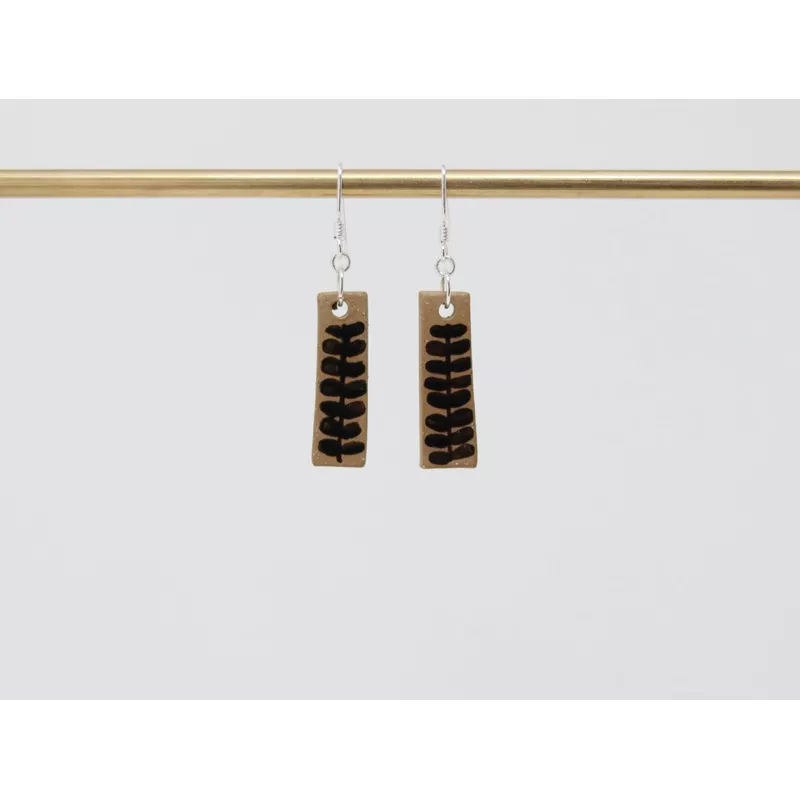juvalay-narrow-dangle-earrings-black-stem “Juvalay” | Narrow Dangle Earrings Black Stem
