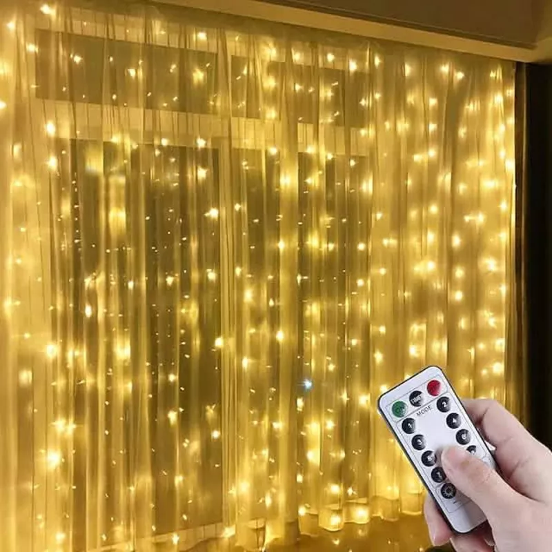 LED Curtain String Lights Home Decor Lights Warm White