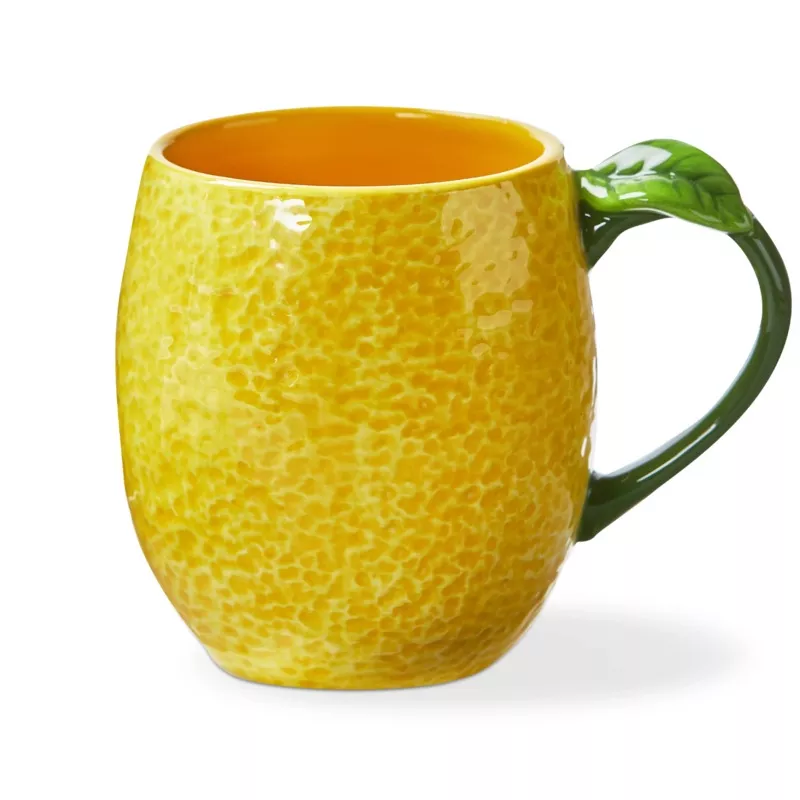 lemon-sculpted-mug-yellow-multi-earthenware-summer Lemon Sculpted Mug Yellow Multi Earthenware Summer