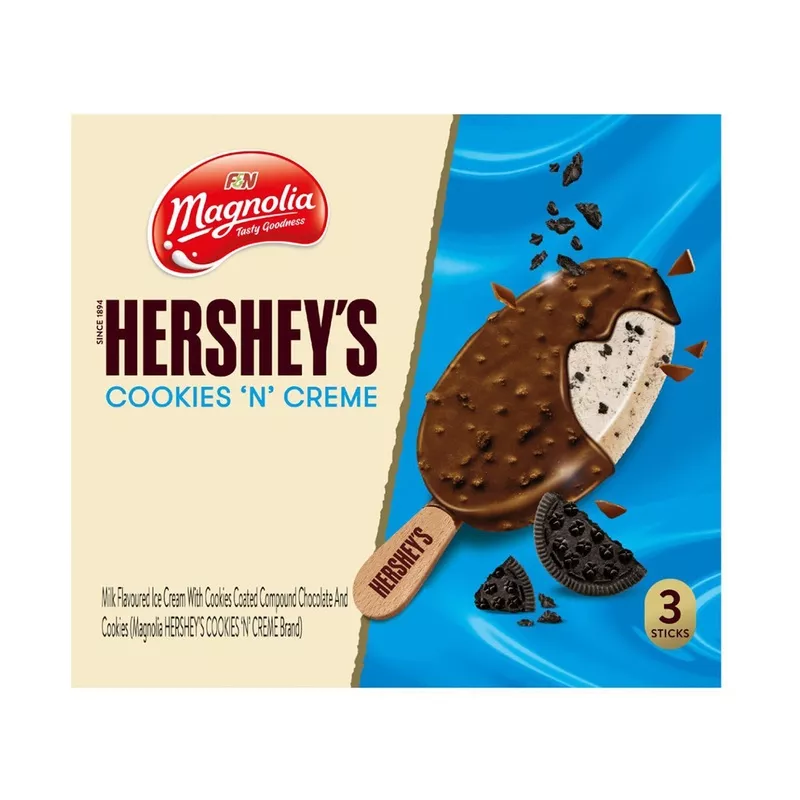 Magnolia Hershey’s Cookies and Cream Ice Cream Multipack 70ml x 3