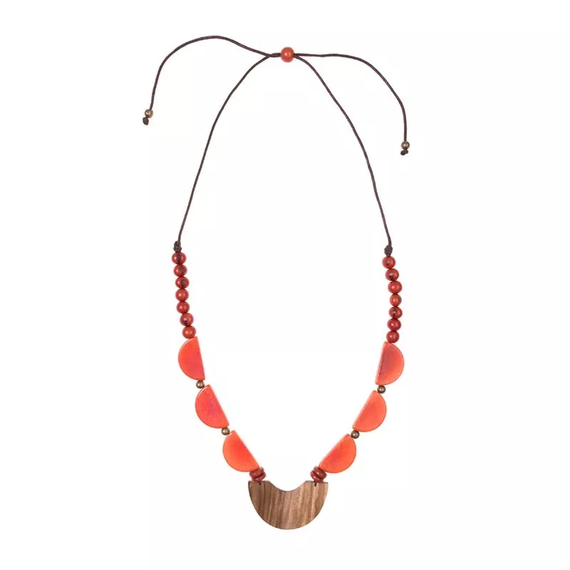 Mendoza Necklace – Orange Rust