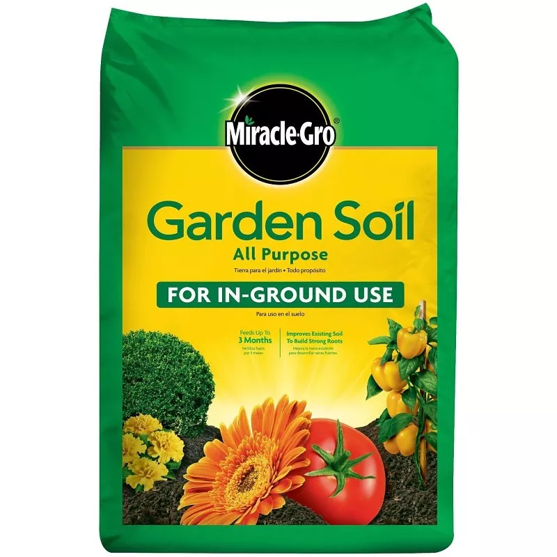 Miracle-Gro 75030432 All-Purpose Garden Soil, 24 sq-ft Coverage Area, 0.75 cu-ft Bag