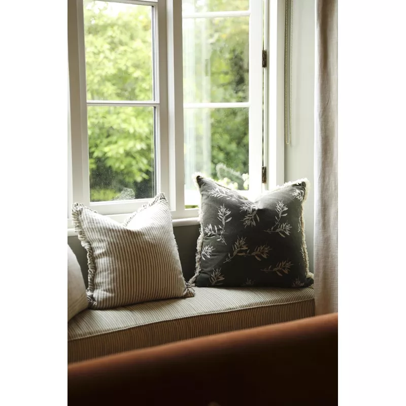 Olive Grove Print Cushion | Green