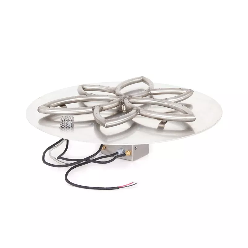 outdoor-plus-round-flat-pan-lotus-burner-in-stainless-steel-with-electronic-igni The Outdoor Plus Round Flat Pan & Lotus Burner in Stainless Steel with Electronic ignition Kit