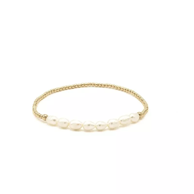 petite-row-rice-pearl-bracelet-with-14k-gold-filled-beads Petite Row Rice Pearl Bracelet with 14k Gold-Filled Beads