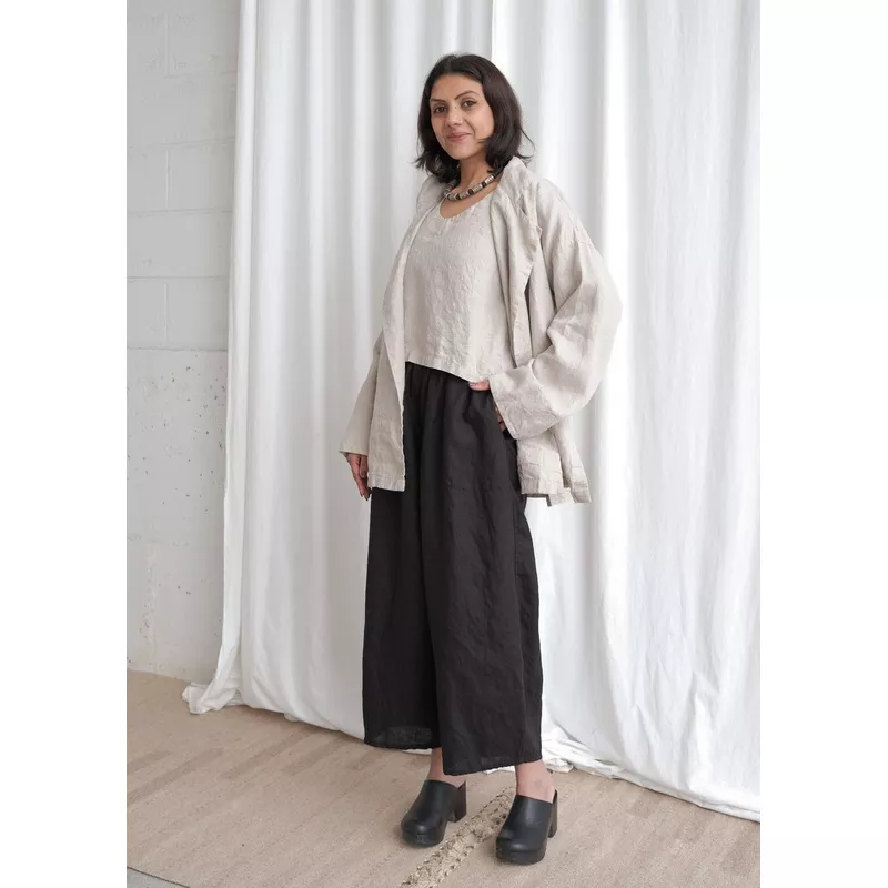 Pondicherry Pant – Linen – Black