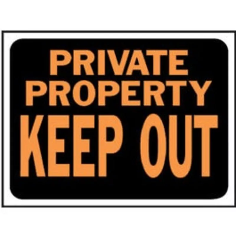 private-property-keep-out-sign-plastic-9-x-12-in “Private Property/Keep Out” Sign, Plastic, 9 x 12-In.