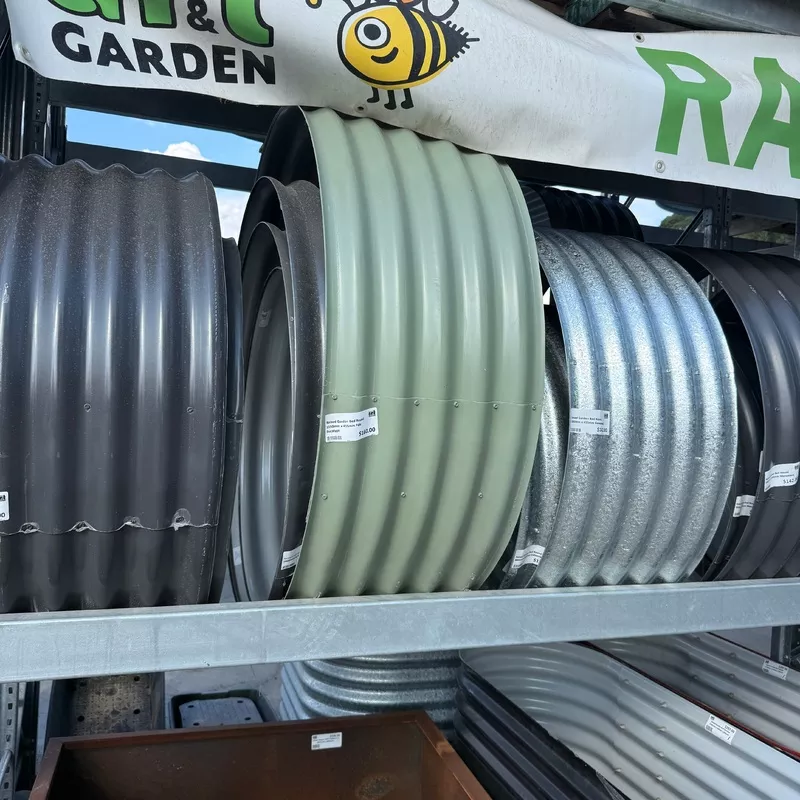 Raised Garden Bed Round 1150mm x 380mm Pale Eucalypt