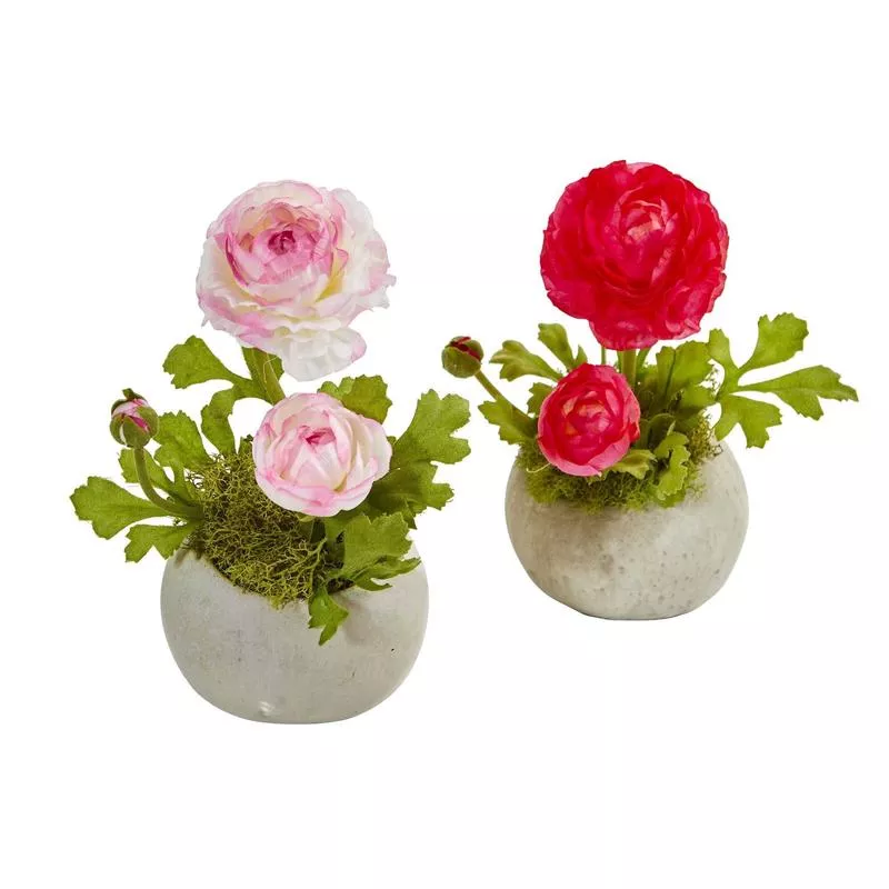 ranunculus-artificial-arrangement-set-2 Ranunculus Artificial Arrangement (Set of 2)