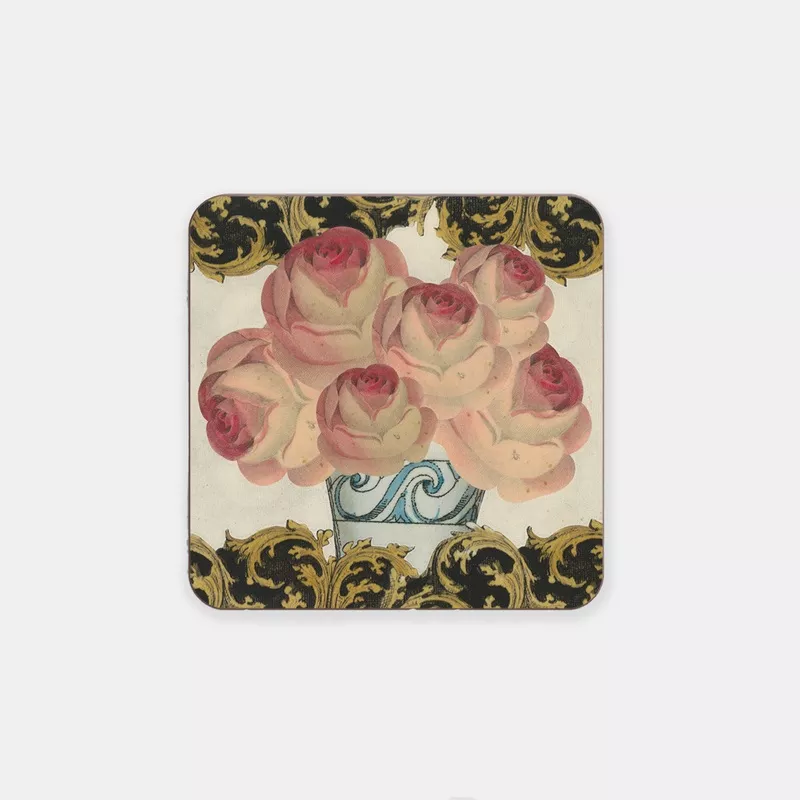 roses-bouquet-coaster Roses and Bouquet Coaster
