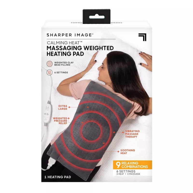 Sharper Image Calming Heat Massaging Heating Pad 1 pc