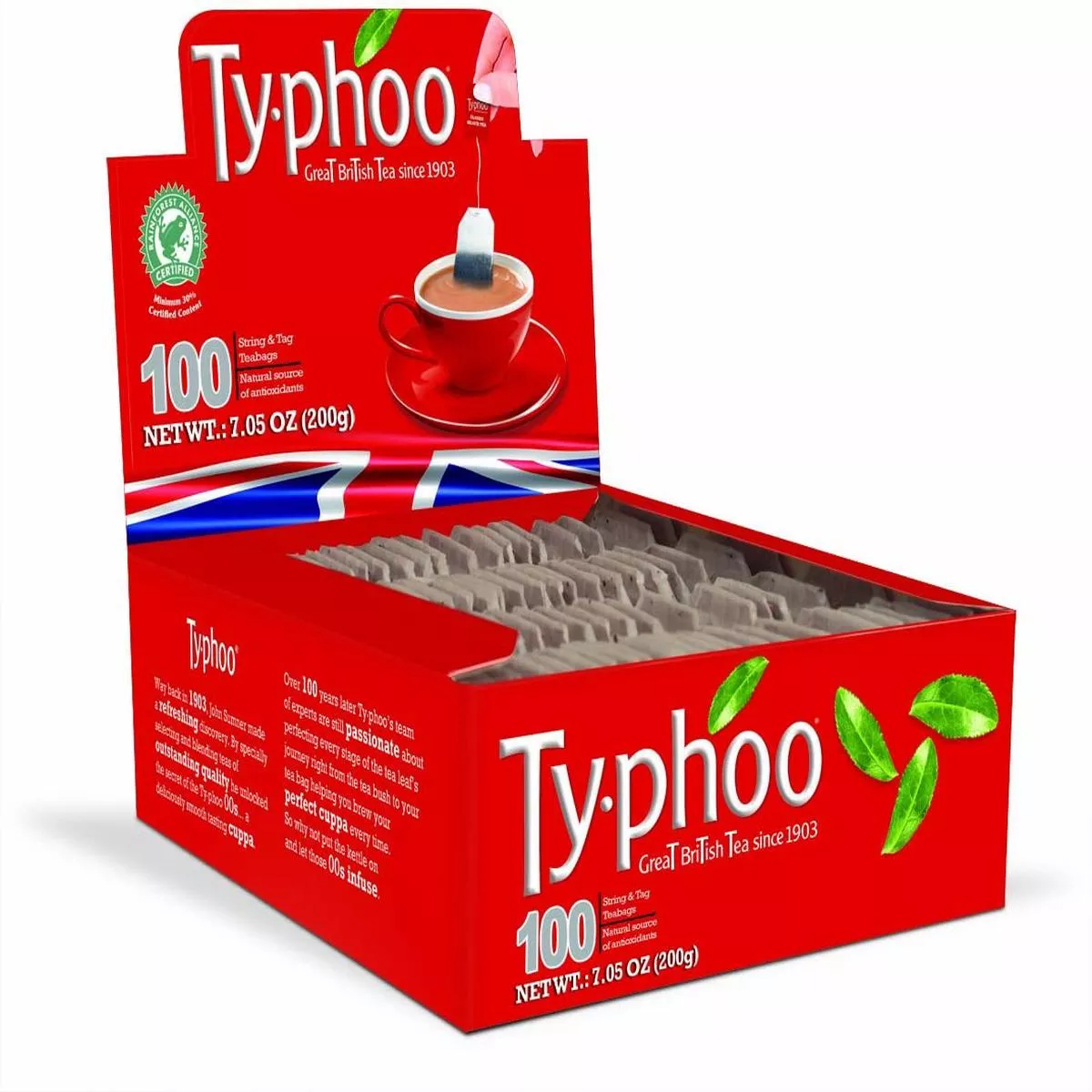 Typhoo 100 Teabags String & Tagged for Foodservice – 36 x 100 {Great Value}