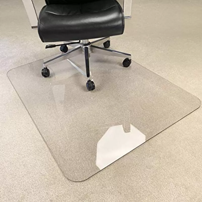 [Upgraded Version] Crystal Clear 1/5″ Thick 47″ x 35″ Heavy Duty Hard Chair Mat, Can be Used on Carpet or Hard Floor