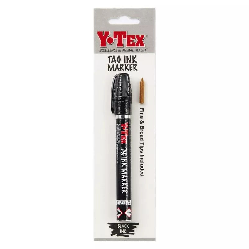 Y-Tex Black Tag Ink Marker